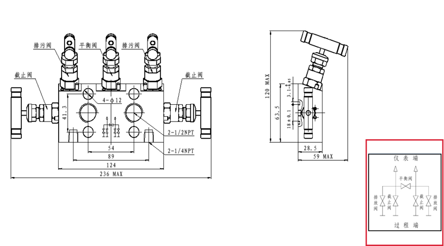 进口一体化共面五阀组(图4)