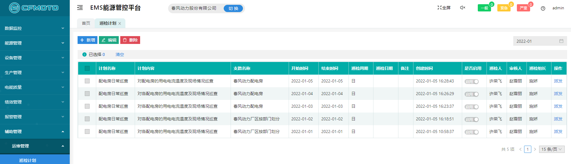 Acrel-7000企业能源管控平台在浙江春风动力股份有限公司的应用(图17)