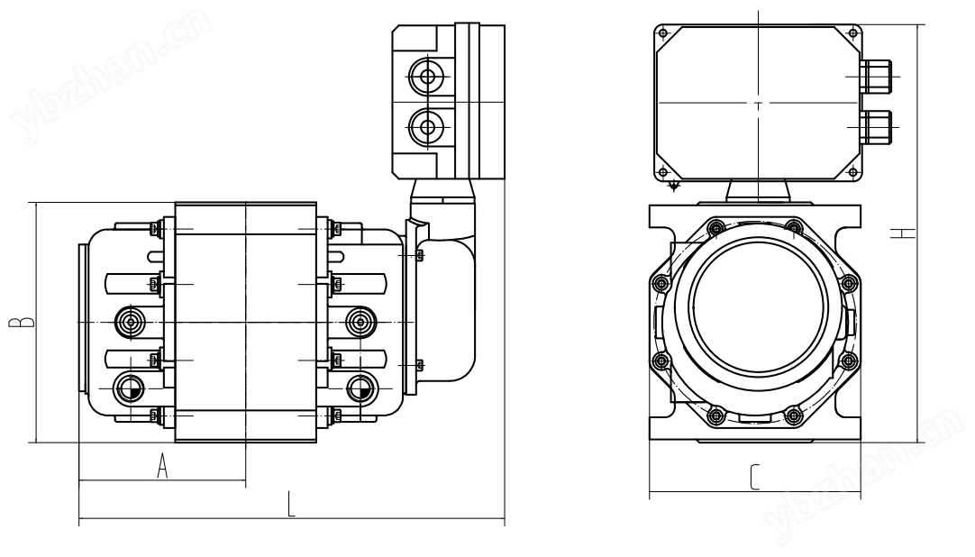 G16 DN25气体腰轮流量计A型(图2)