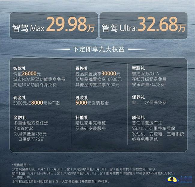 智能六座旗舰SUV 魏牌全新蓝山正式上市 售2998万元起(图2)